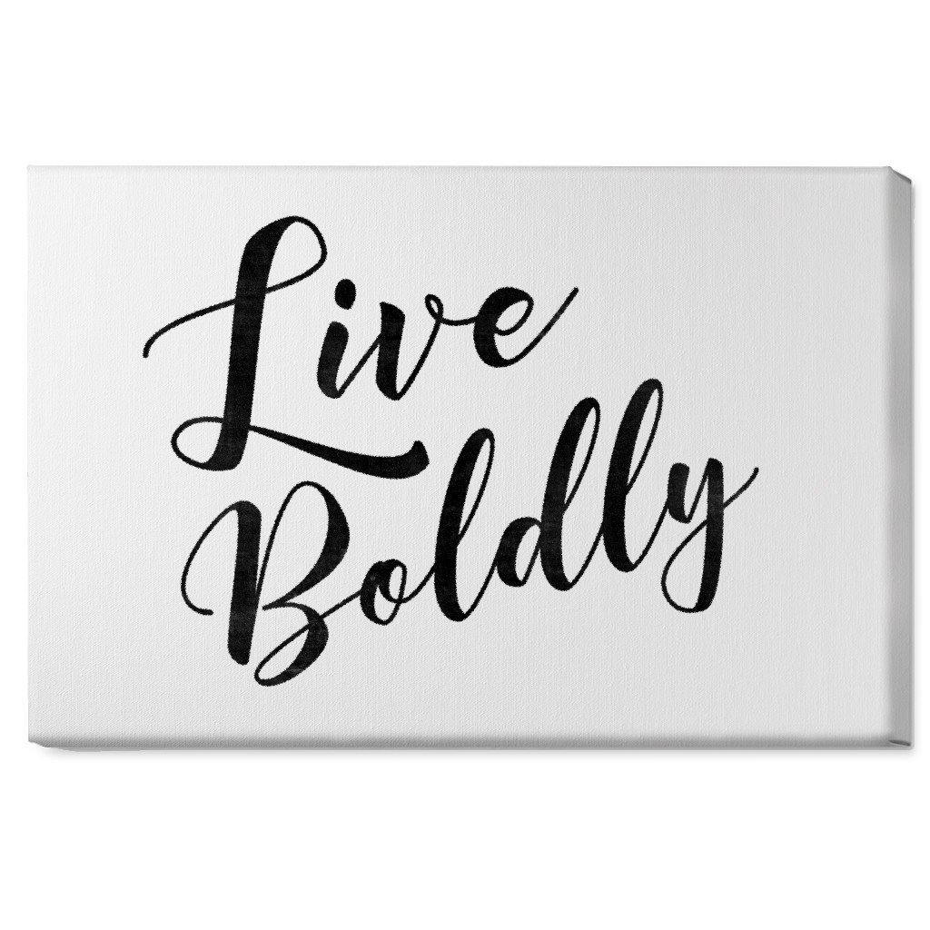 Live Boldly - Neutral Wall Art, No Frame, Single piece, Canvas, 20x30, White, White
