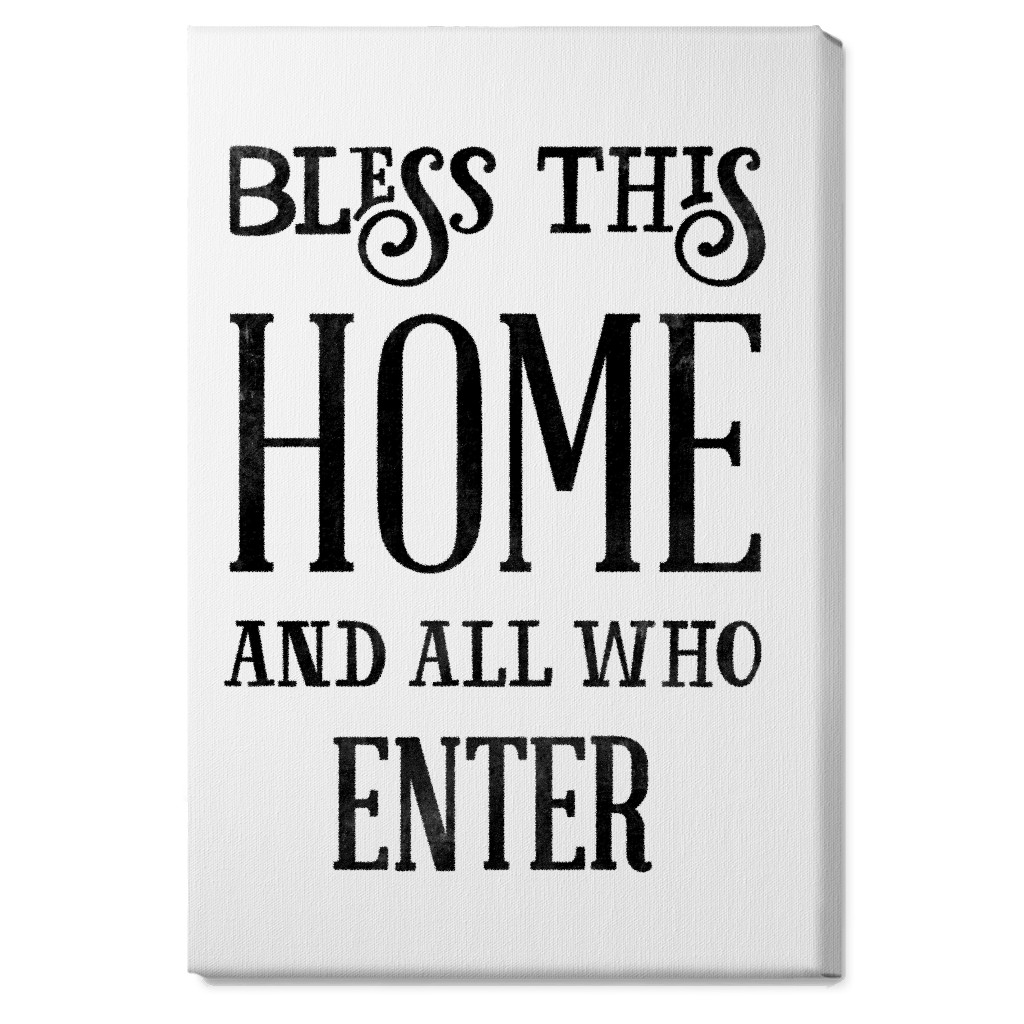 Bless This Home Wall Art, No Frame, Single piece, Canvas, 20x30, White