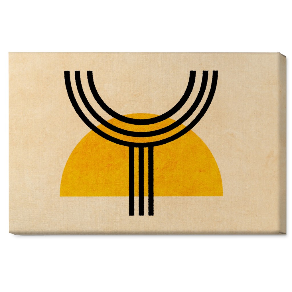 Olympus Abstract - Yellow Wall Art, No Frame, Single piece, Canvas, 20x30, Yellow