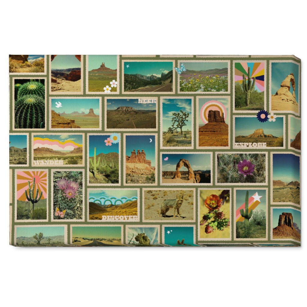 Painted Desert Wall Art, No Frame, Single piece, Canvas, 20x30, Multicolor