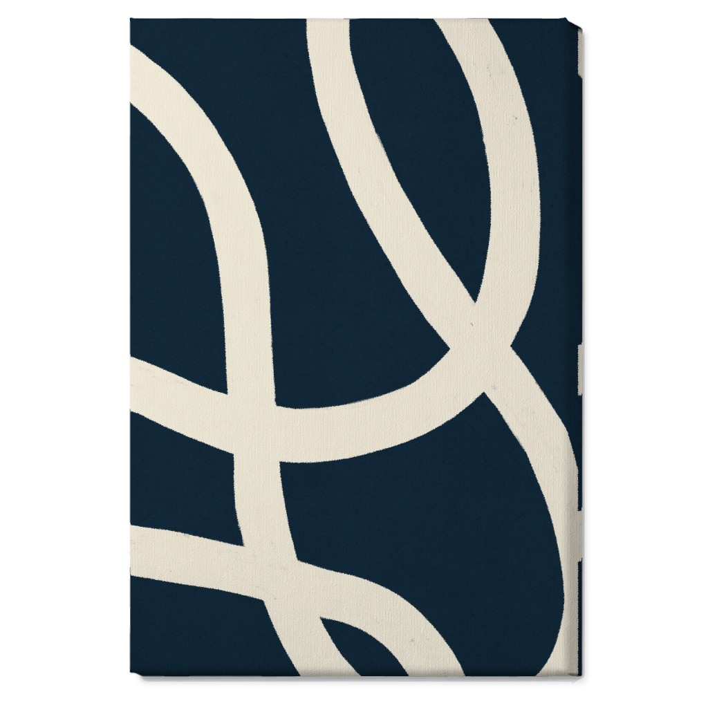 Tangled Brush Strokes I Wall Art, No Frame, Single piece, Canvas, 20x30, Blue, Silhouette