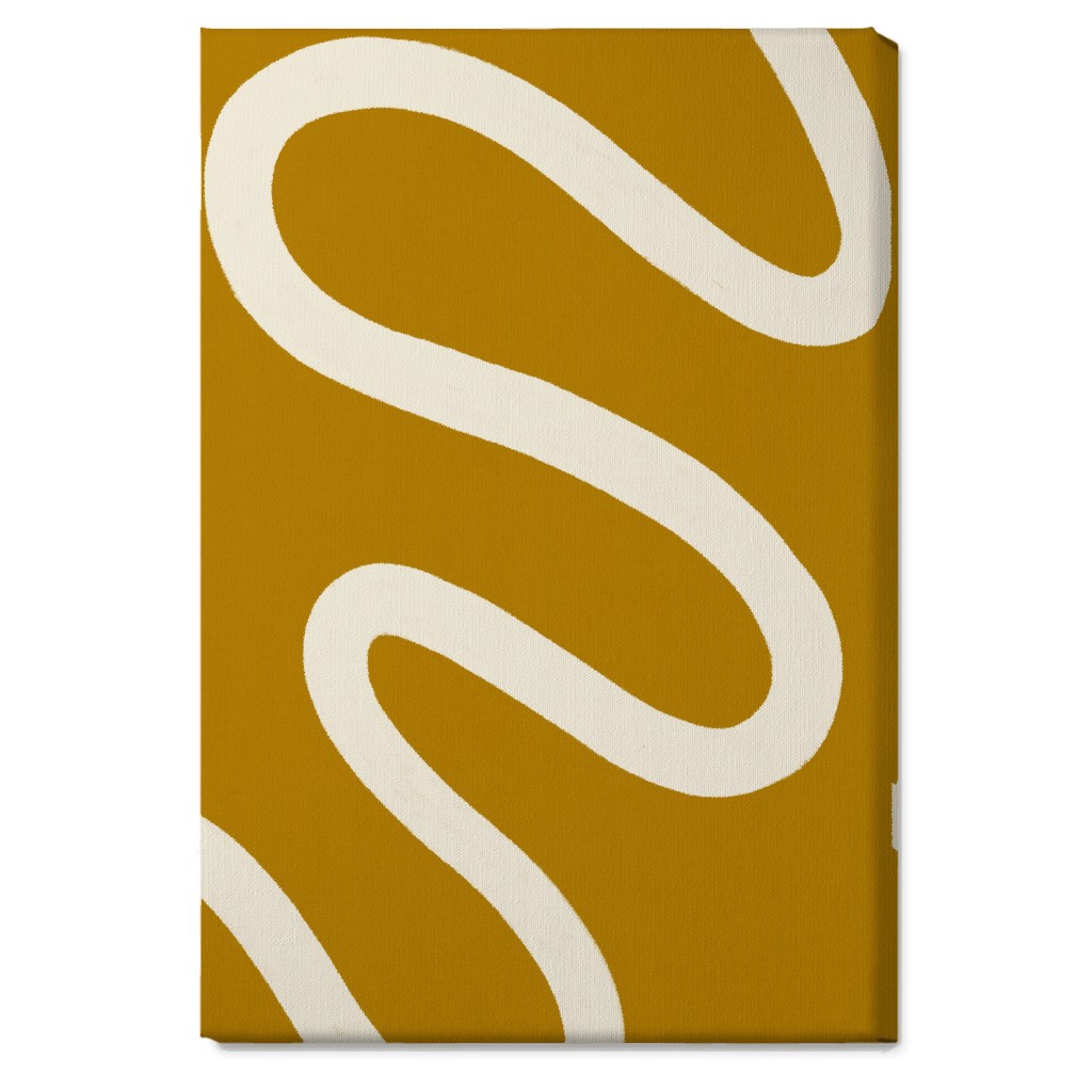 Tangled Brush Strokes Ii Wall Art, No Frame, Single piece, Canvas, 20x30, Yellow