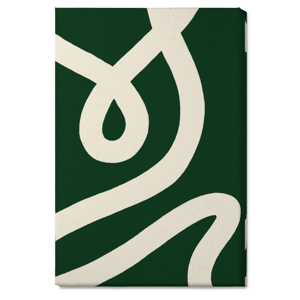 Tangled Brush Strokes V Wall Art, No Frame, Single piece, Canvas, 20x30, Green, Kale