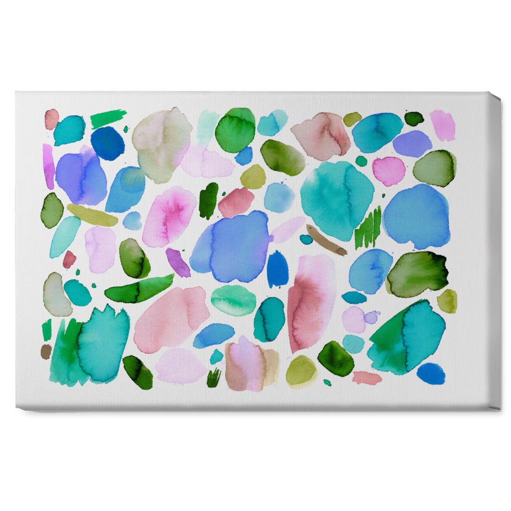 Summer Joy Watercolor Abstract Wall Art, No Frame, Single piece, Canvas, 20x30, Multicolor, Tidal Wave