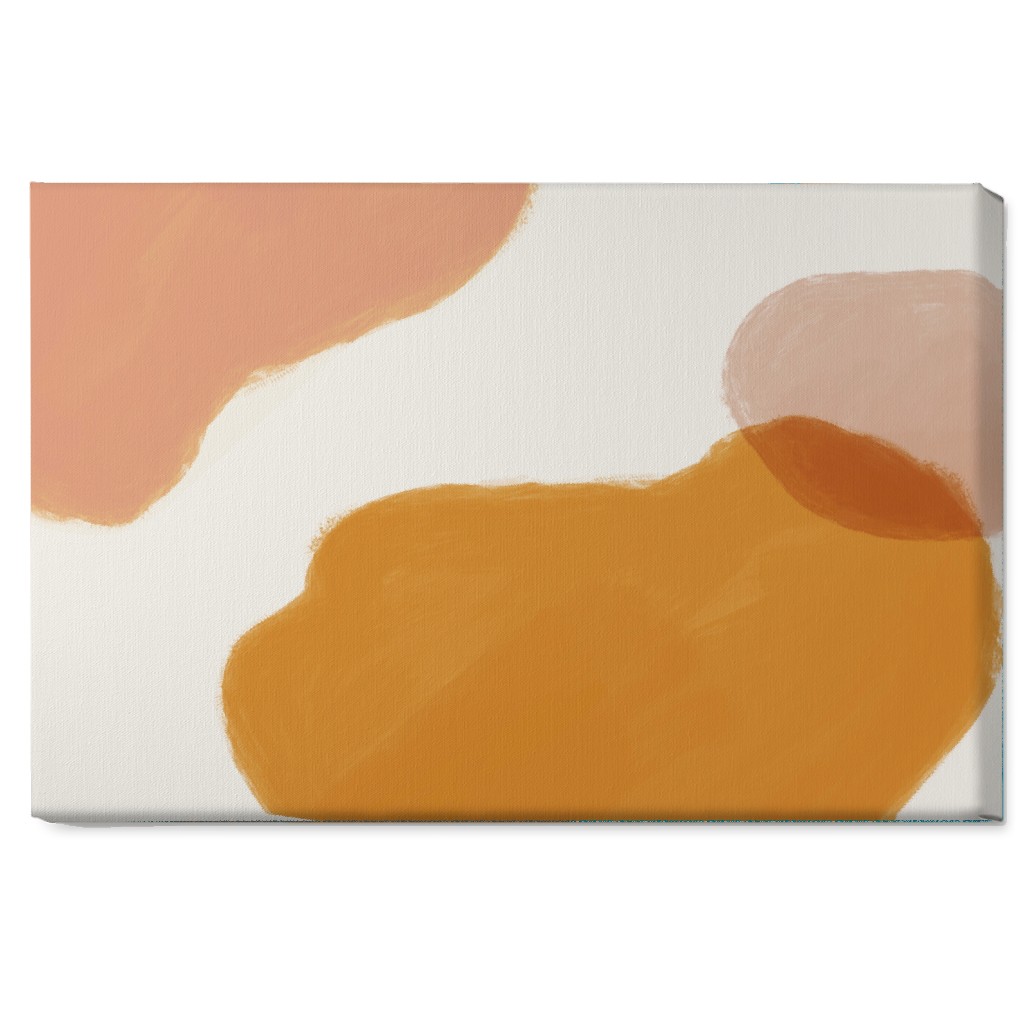 Abstract Shapes - Neutral Wall Art, No Frame, Single piece, Canvas, 20x30, Orange, Orange