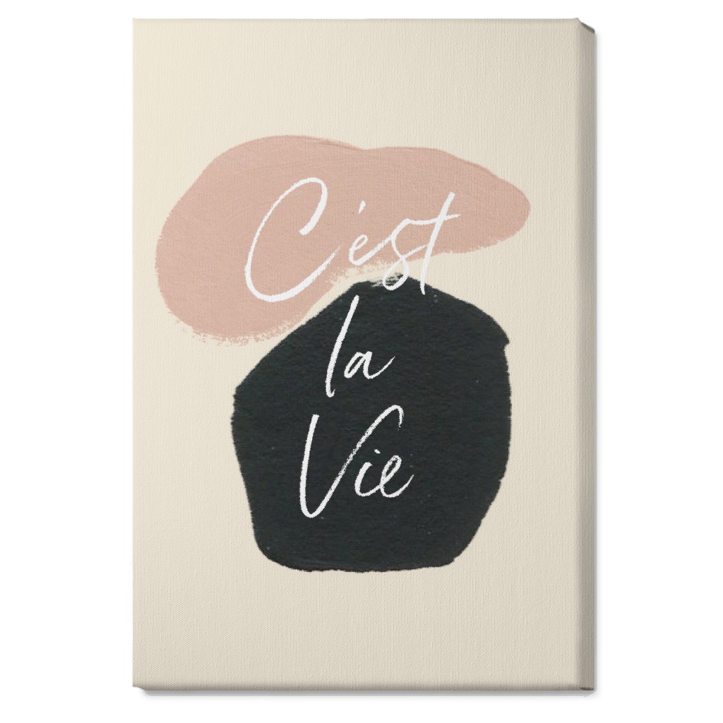 C'est La Vie Wall Art, No Frame, Single piece, Canvas, 20x30, Pink