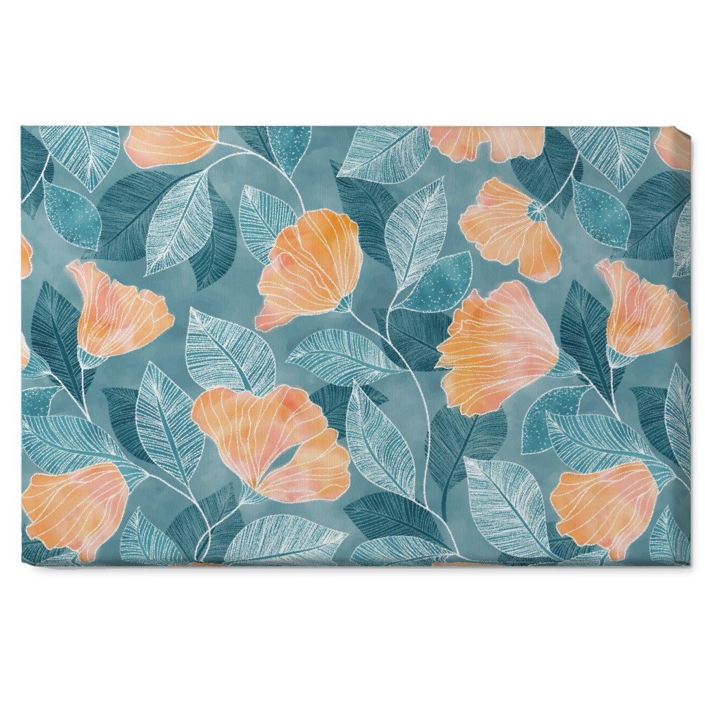 Pink And Blue Canvas Wall Art