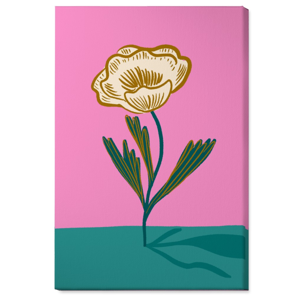 Nouveau Fleur - Vibrant Wall Art, No Frame, Single piece, Canvas, 24x36, Multicolor