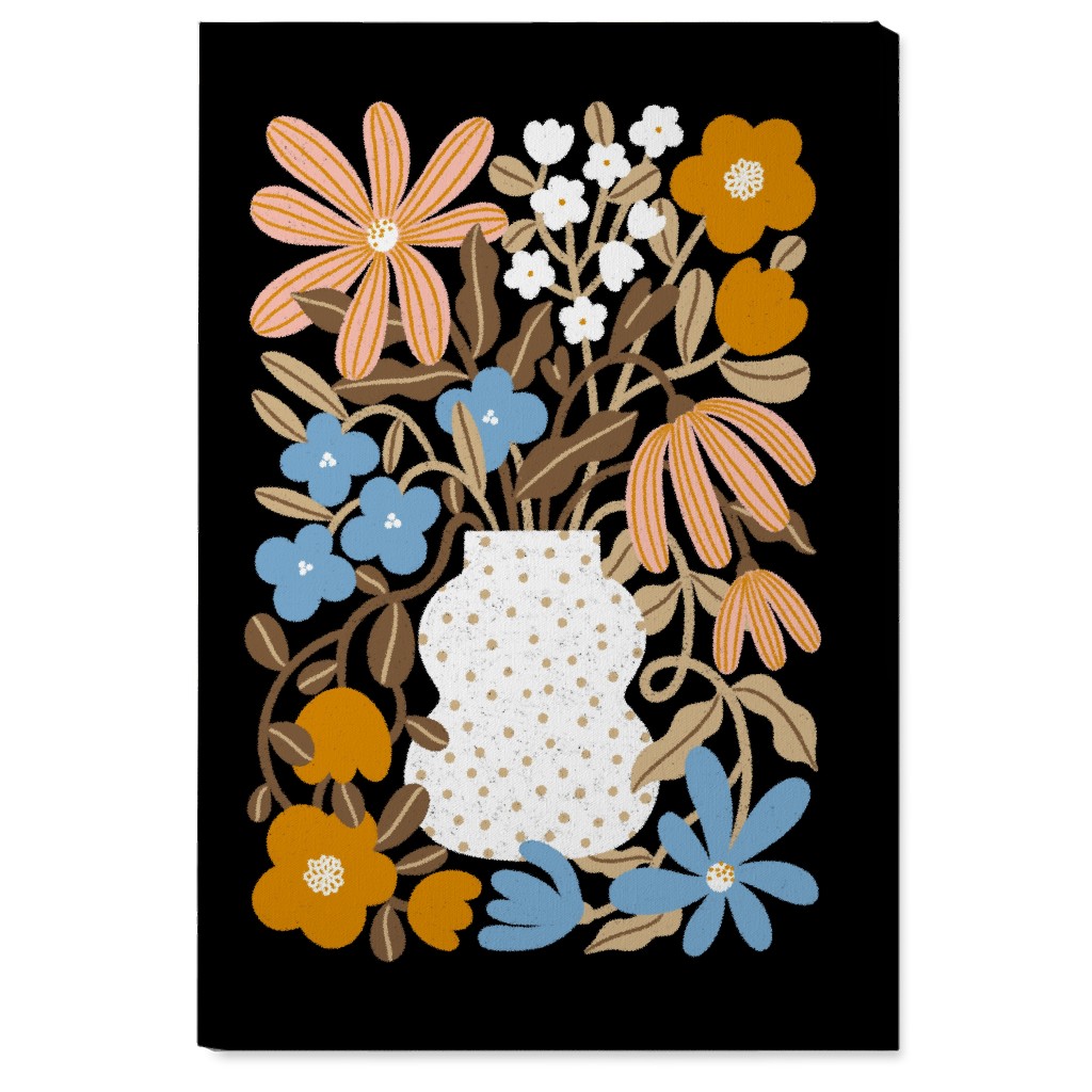 Earth Tones Bouquet Wall Art, No Frame, Single piece, Canvas, 24x36, Multicolor