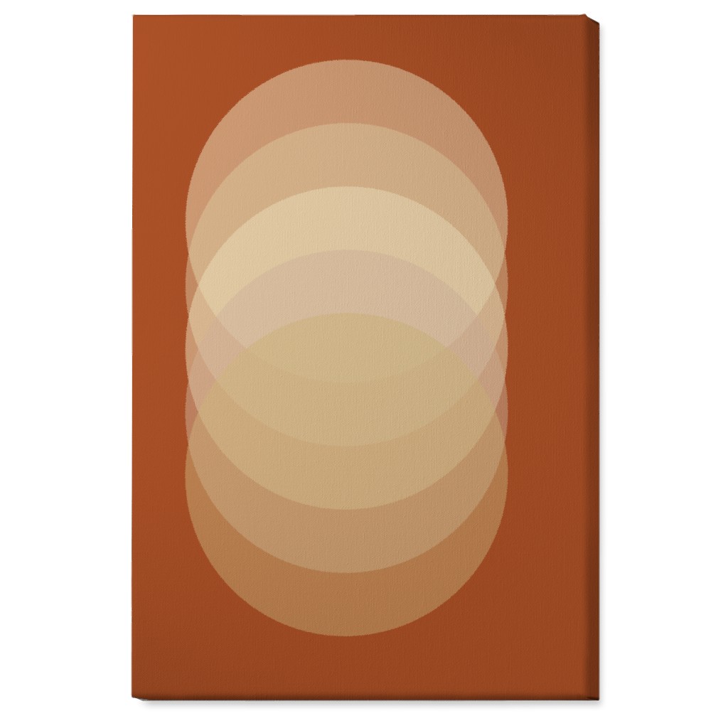 Abstract Sunrise - Orange Wall Art, No Frame, Single piece, Canvas, 24x36, Orange