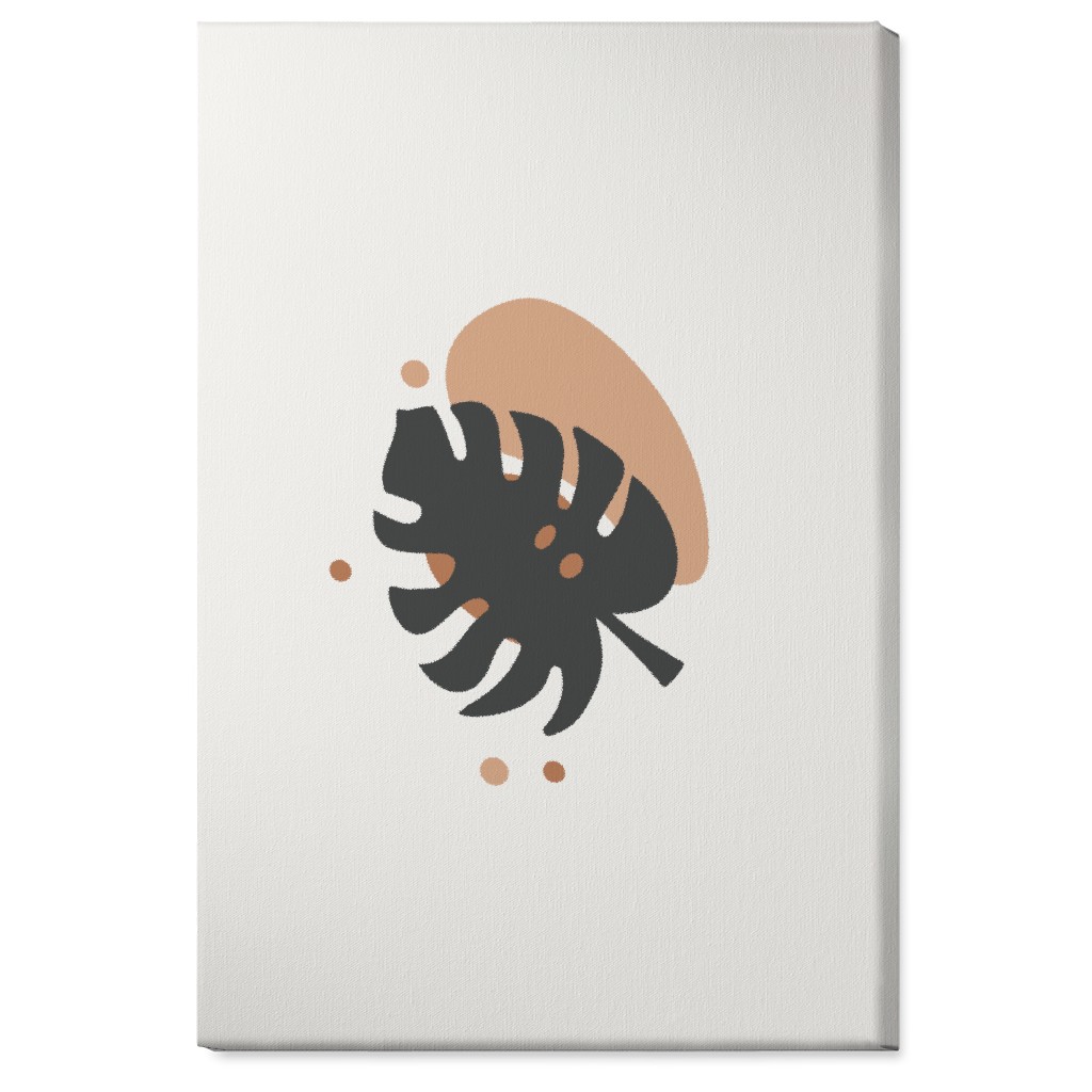 Shapes and Fern Leaf Iii Wall Art, No Frame, Single piece, Canvas, 24x36, Multicolor, Pueblo