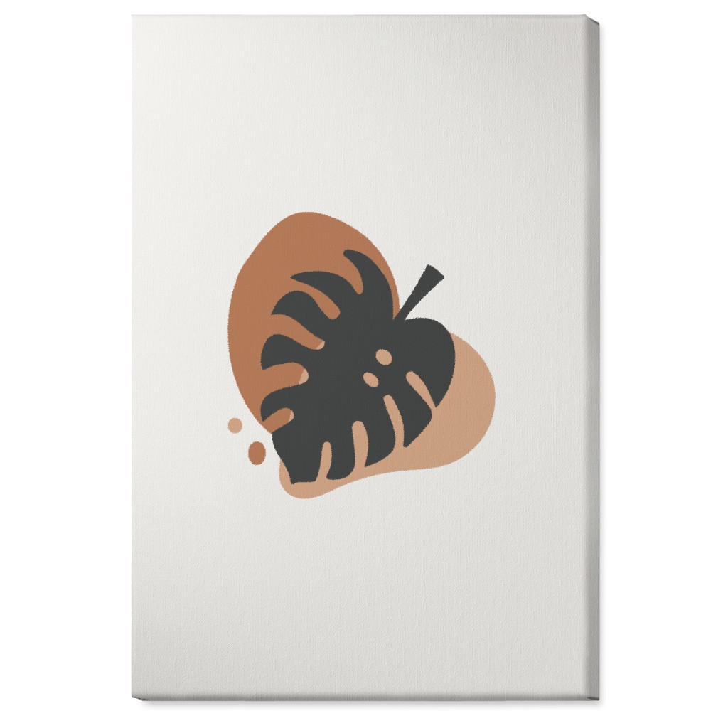 Shapes and Fern Leaf Iv Wall Art, No Frame, Single piece, Canvas, 24x36, Multicolor, Pueblo