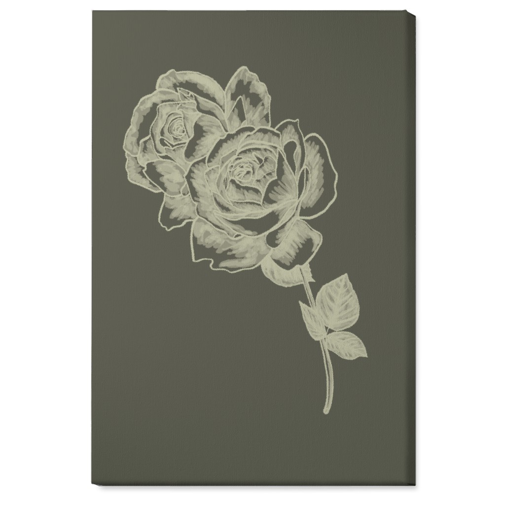 Rose - Neutral Wall Art, No Frame, Single piece, Canvas, 24x36, Brown, Brown