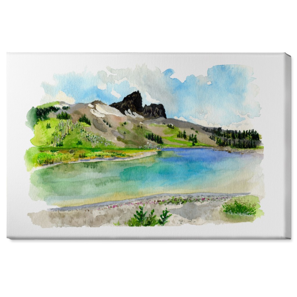 Black Tusk Painting Wall Art, No Frame, Single piece, Canvas, 24x36, Green, Classic Green