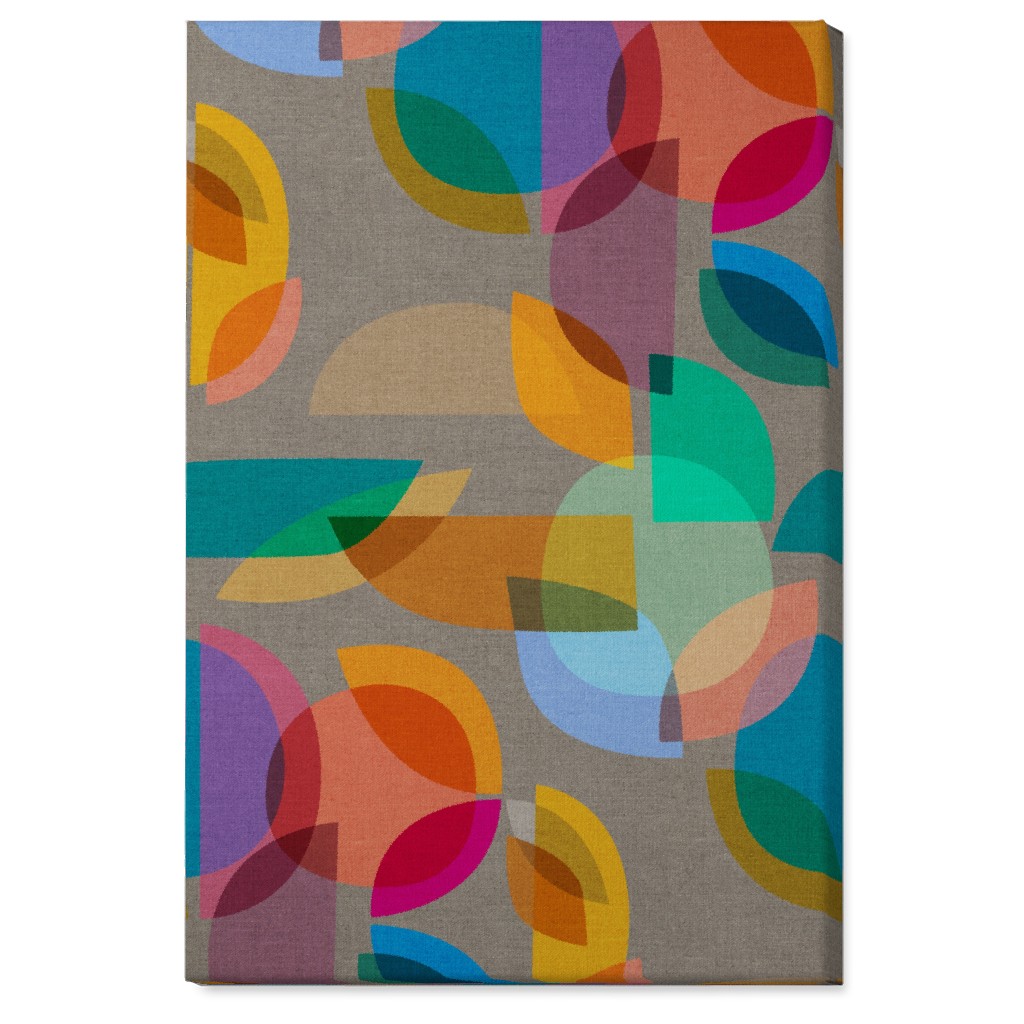 Mid Century Prism - Multi Wall Art, No Frame, Single piece, Canvas, 24x36, Multicolor