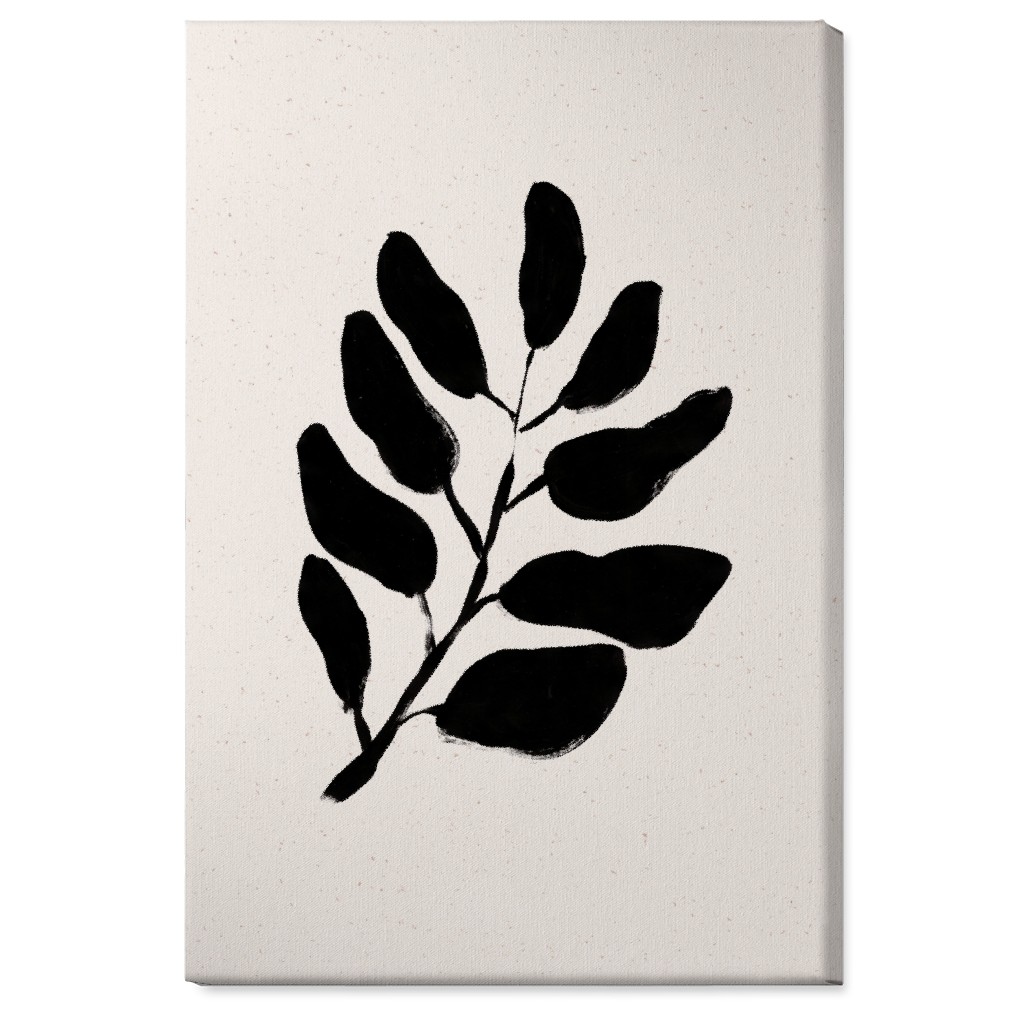 Acryl Leaf - Neutral Wall Art, No Frame, Single piece, Canvas, 24x36, Beige, Pearl