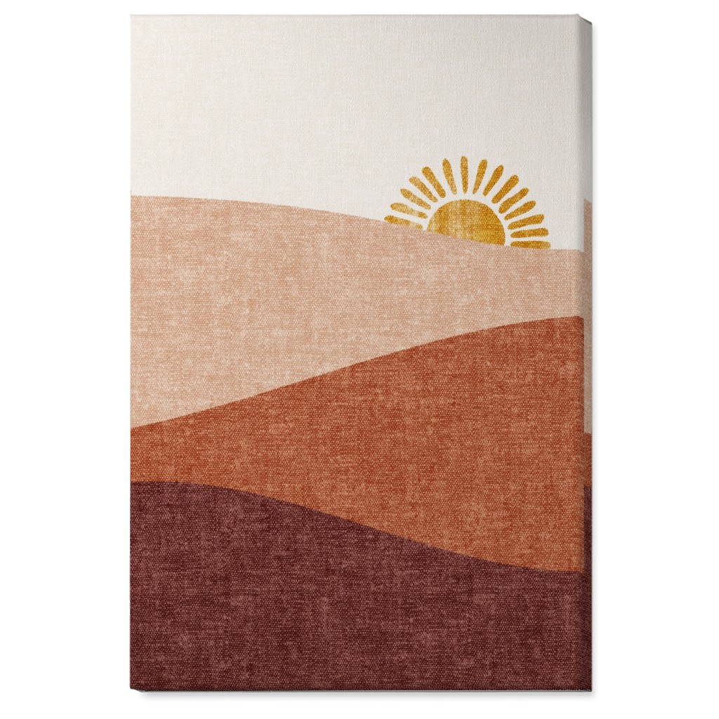 Sunrise Wall Art, No Frame, Single piece, Canvas, 24x36, Pink, Alpaca