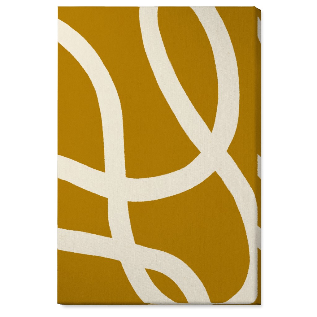 Tangled Brush Strokes I Wall Art, No Frame, Single piece, Canvas, 24x36, Yellow