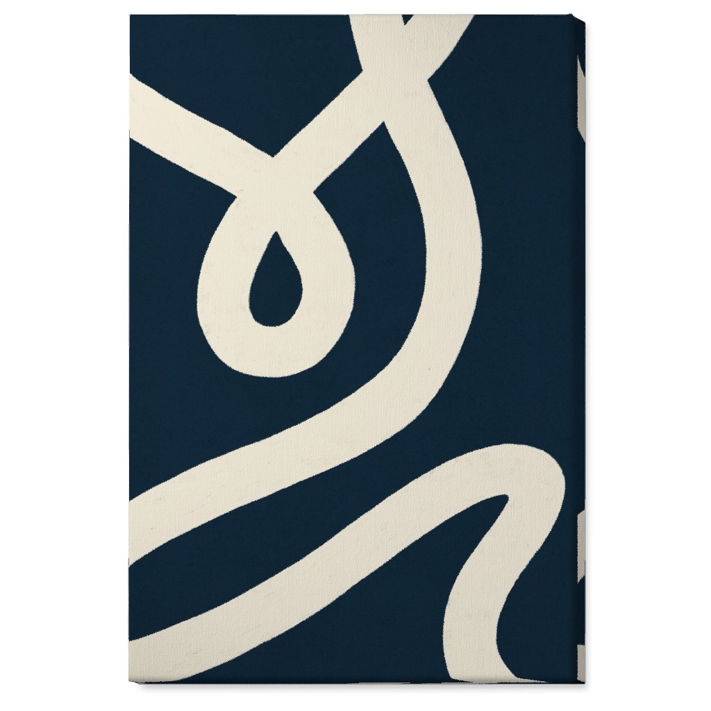 Tangled Brush Strokes V Wall Art, No Frame, Single piece, Canvas, 24x36, Blue, Silhouette