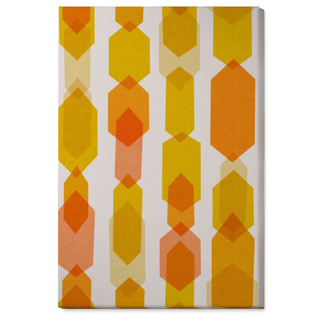 Elements Columns Wall Art, No Frame, Single piece, Canvas, 24x36, Orange