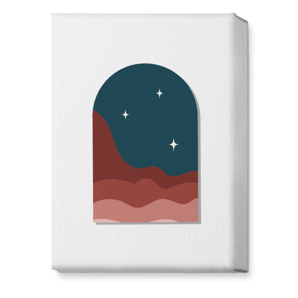 Abstract Landscapes in Windows Night Wall Art, No Frame, Single piece, Canvas, 10x14, Multicolor, Seaweed