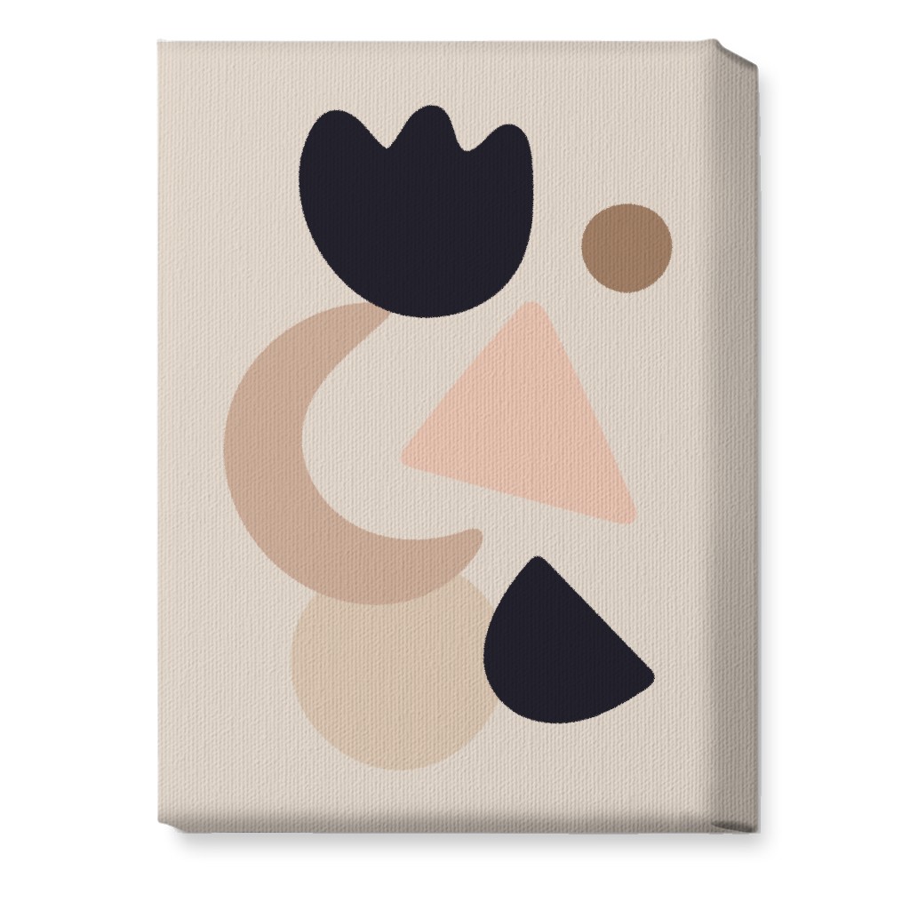 Abstract Shape Collage - Neutral Wall Art, No Frame, Single piece, Canvas, 10x14, Beige