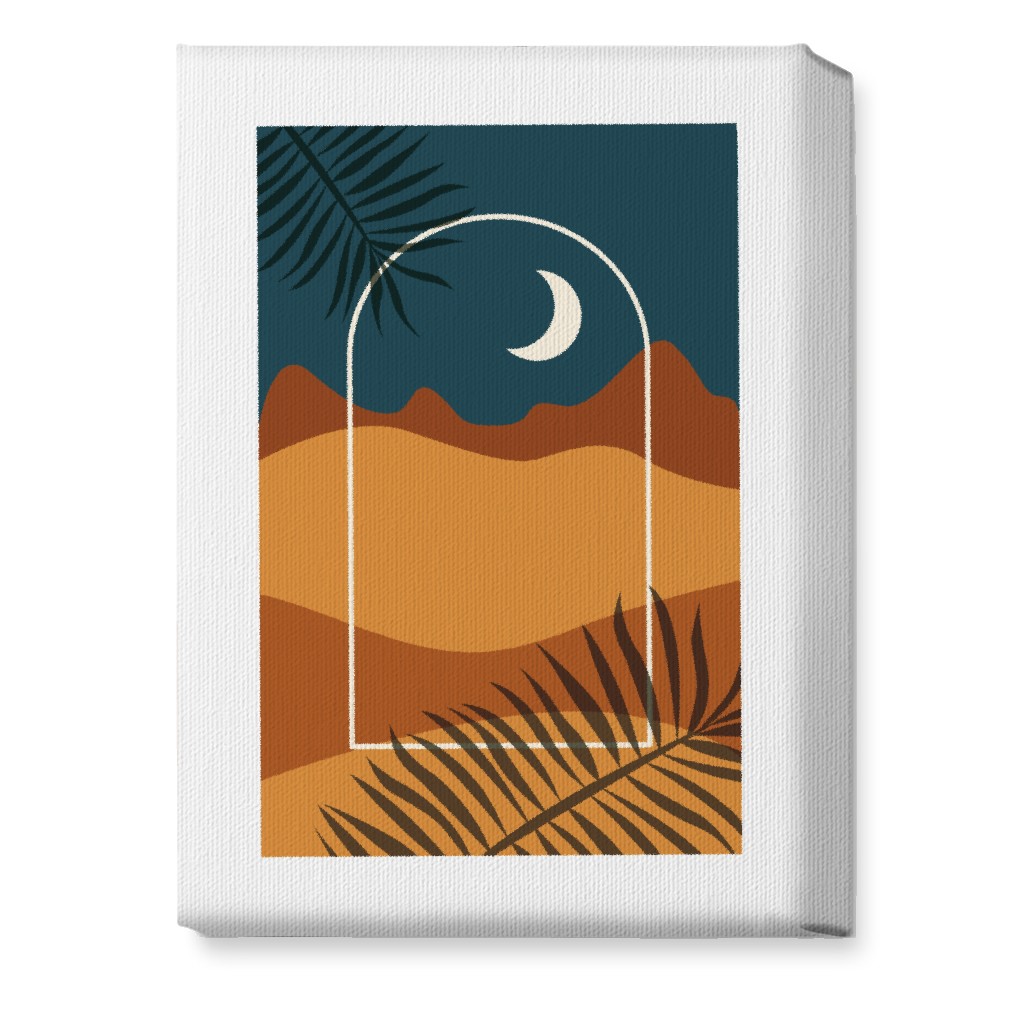Abstract Landscapes in Windows Moon Wall Art, No Frame, Single piece, Canvas, 10x14, Multicolor