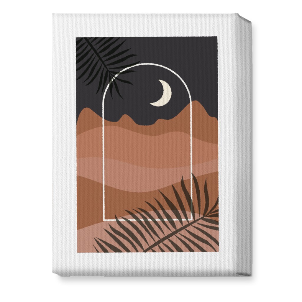 Abstract Landscapes in Windows Moon Wall Art, No Frame, Single piece, Canvas, 10x14, Multicolor