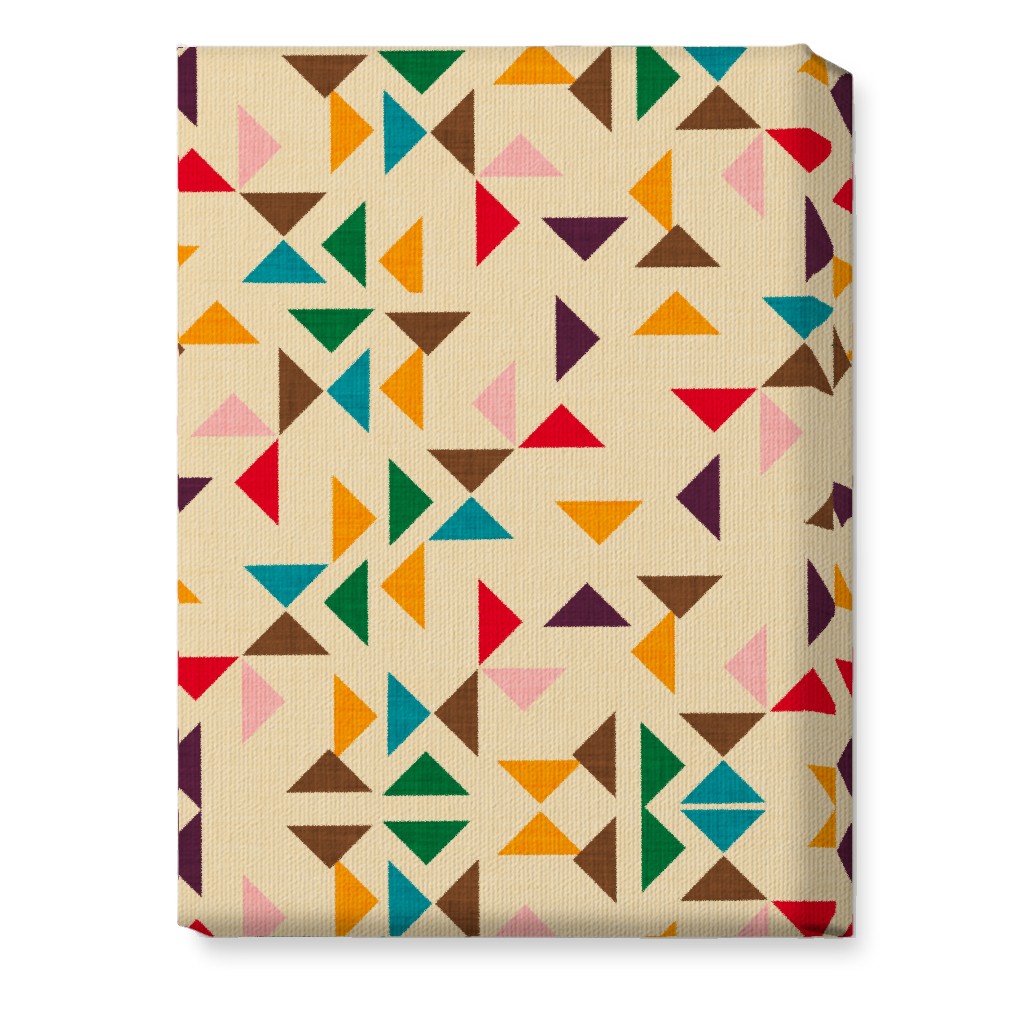 Kilim Triangle - Multi on Beige Wall Art, No Frame, Single piece, Canvas, 10x14, Multicolor