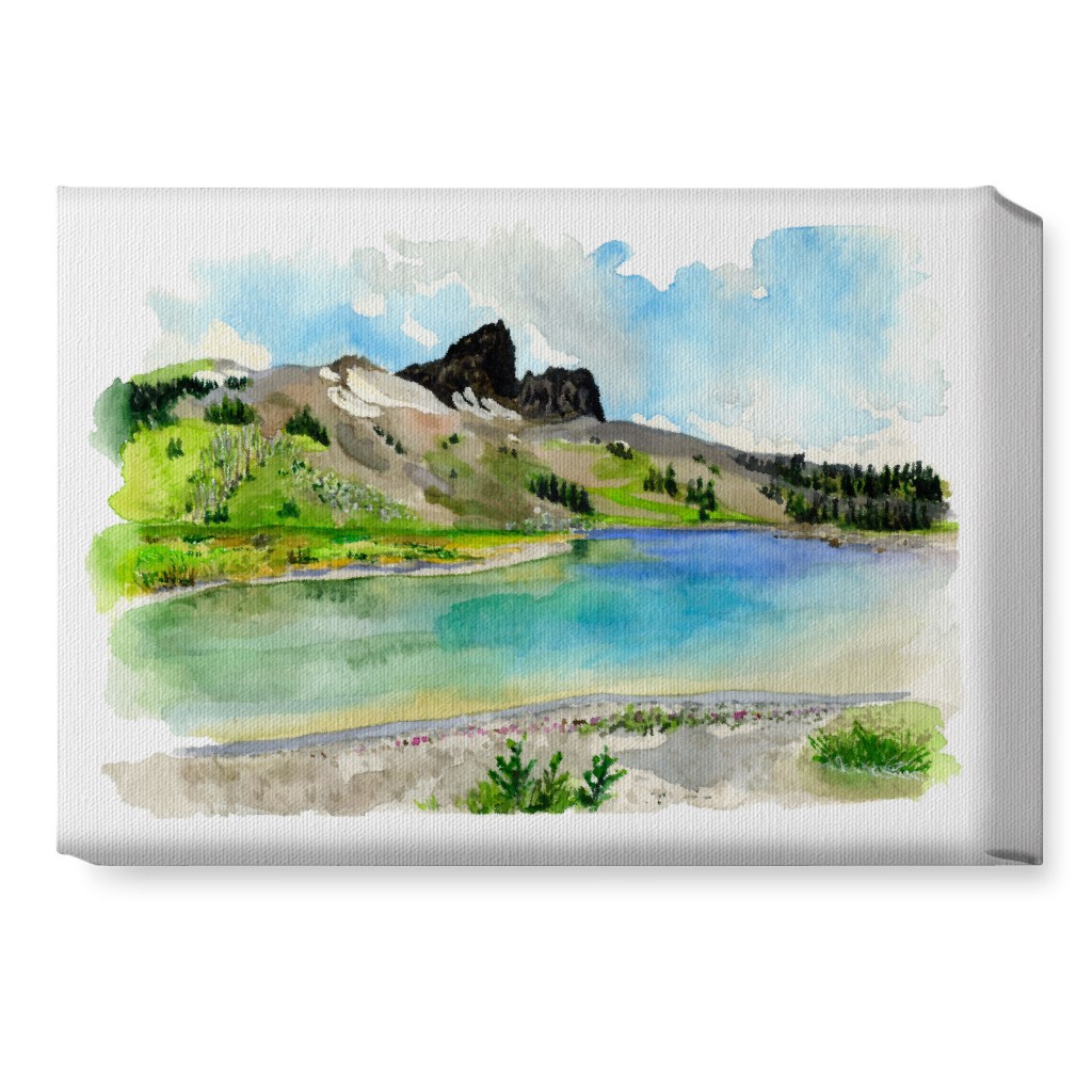 Black Tusk Painting Wall Art, No Frame, Single piece, Canvas, 10x14, Green, Classic Green