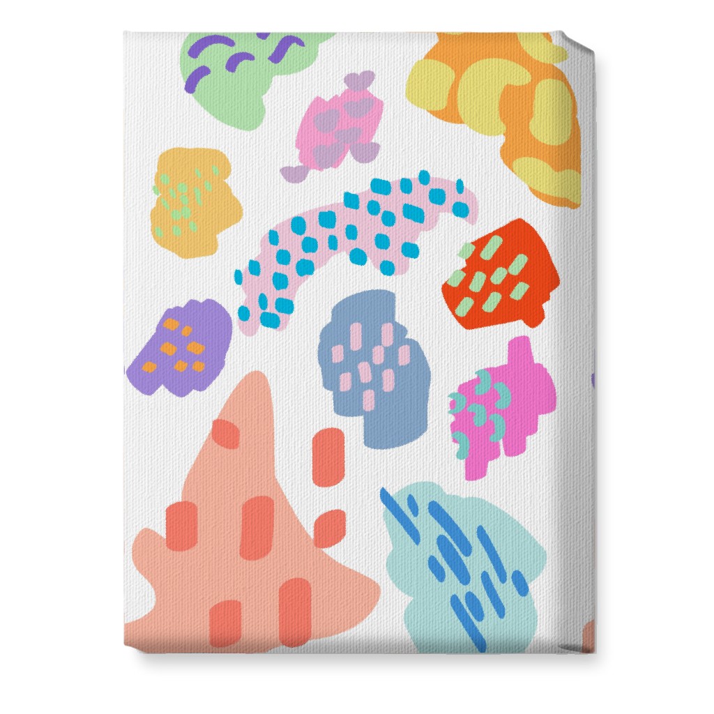 Painterly Abstract Blobs - Pastel Wall Art, No Frame, Single piece, Canvas, 10x14, Multicolor