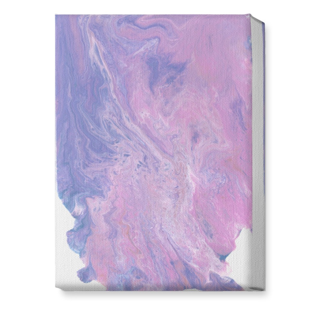 Acrylic Pour Abstract - Purple and Pink Wall Art, No Frame, Single piece, Canvas, 10x14, Purple, Purple