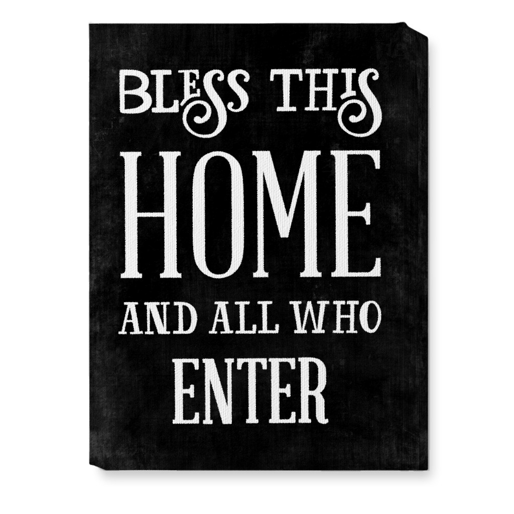 Bless This Home Wall Art, No Frame, Single piece, Canvas, 10x14, Black