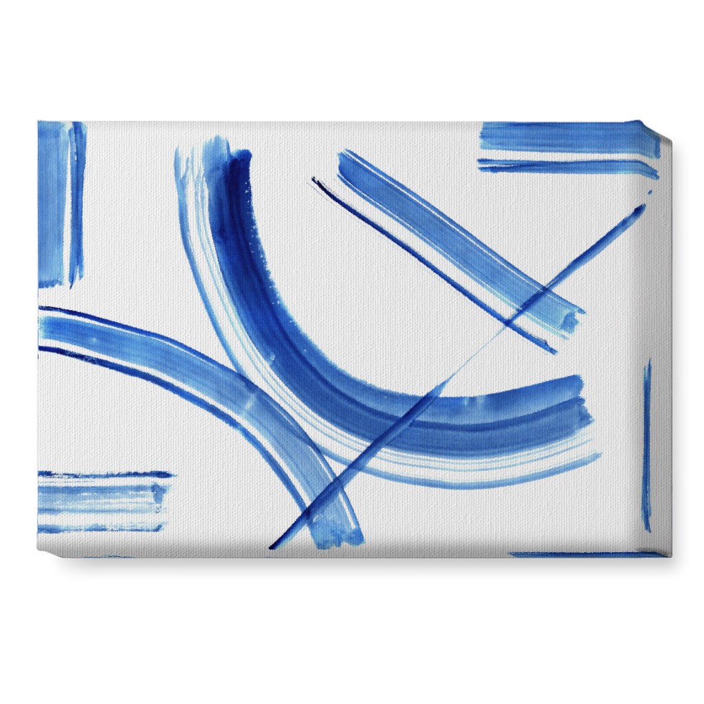 Watercolor Intersection of Minds Wall Art, No Frame, Single piece, Canvas, 10x14, Blue, True Blue