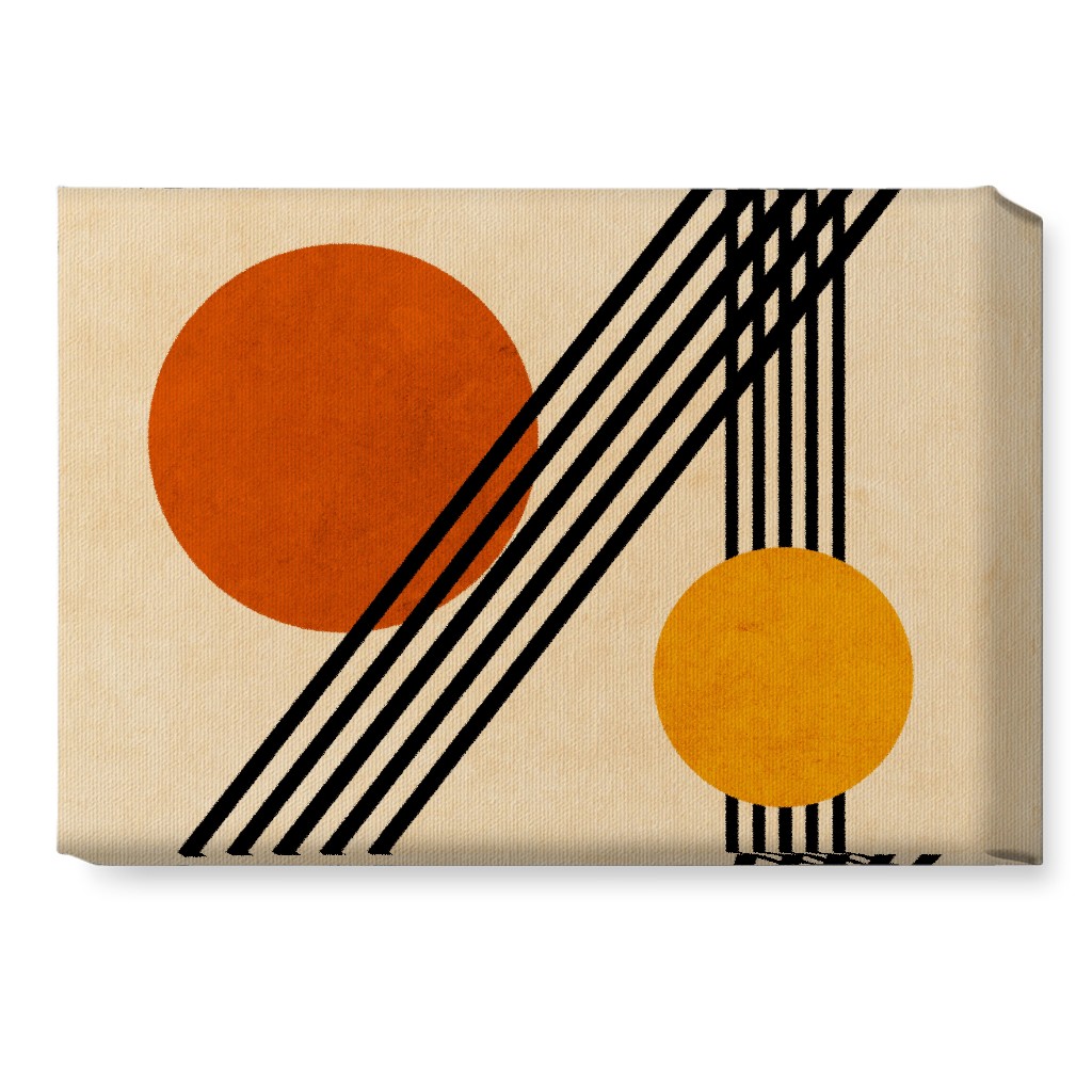 Orbs Abstract Wall Art, No Frame, Single piece, Canvas, 10x14, Orange