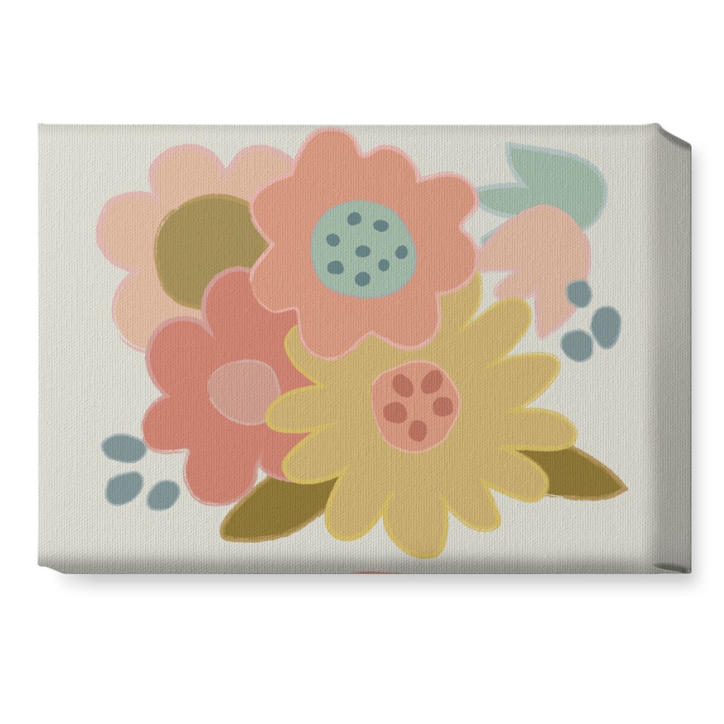 Bold Flowers - Bright Wall Art, No Frame, Single piece, Canvas, 10x14, Multicolor