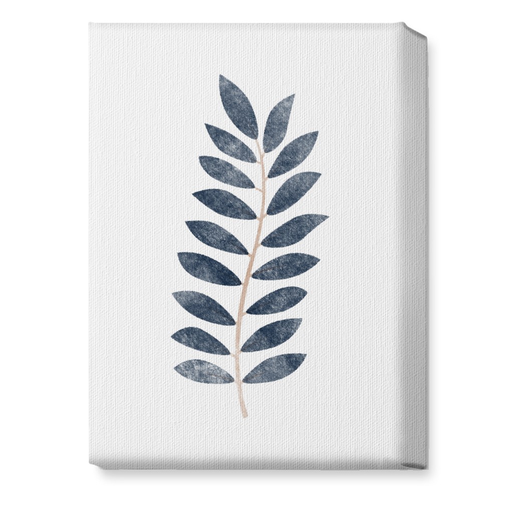 Botanical Leaf Iii Wall Art, No Frame, Single piece, Canvas, 10x14, Blue