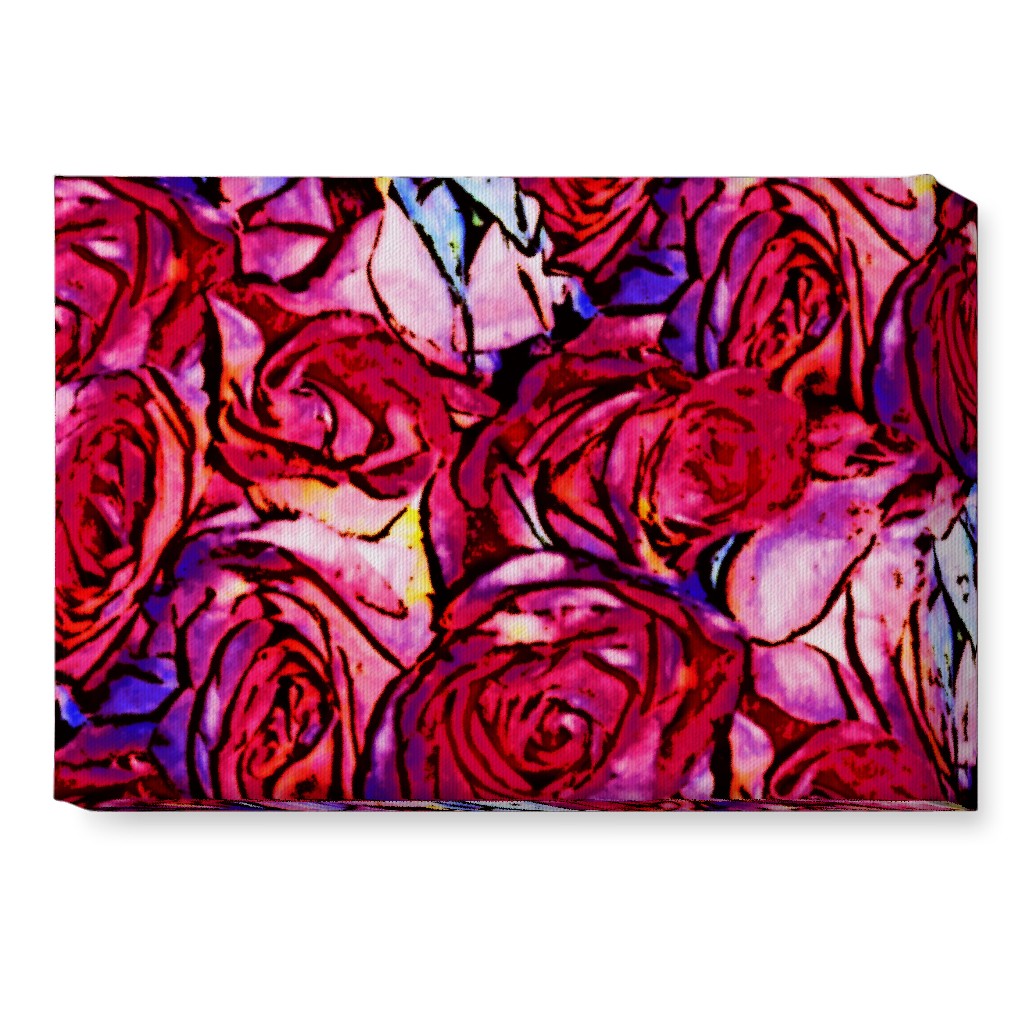 David's Roses - Pink Wall Art, No Frame, Single piece, Canvas, 10x14, Pink