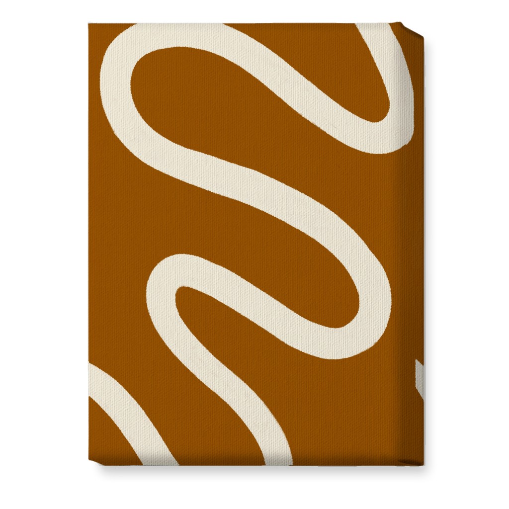 Tangled Brush Strokes Ii Wall Art, No Frame, Single piece, Canvas, 10x14, Orange, Earth