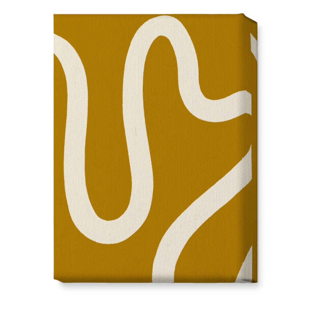 Tangled Brush Strokes Iii Wall Art, No Frame, Single piece, Canvas, 10x14, Yellow, Golden
