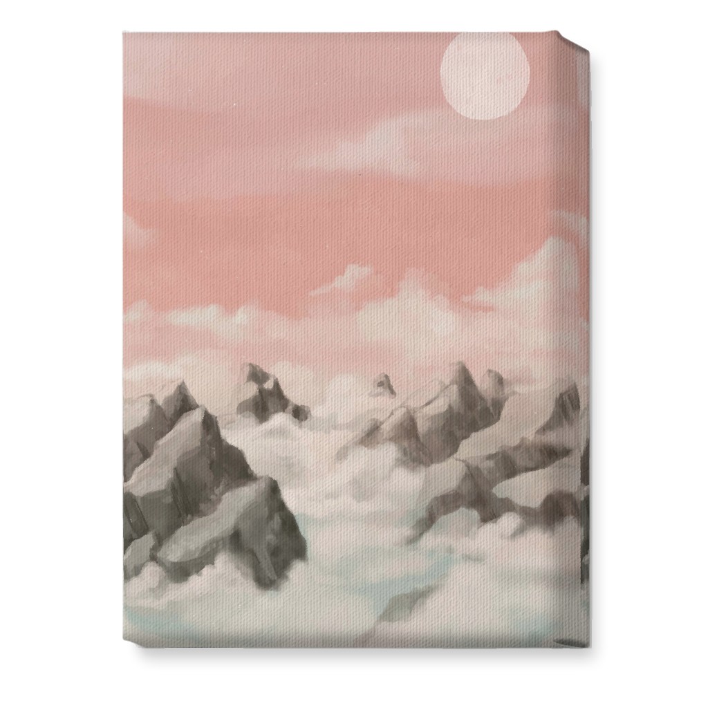 a View From the Mountain Peak Wall Art, No Frame, Single piece, Canvas, 10x14, Pink