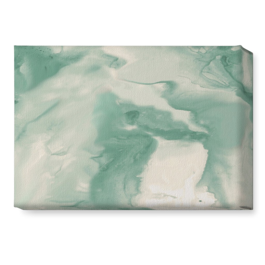 Abstract Watercolor Marble Wall Art, No Frame, Single piece, Canvas, 10x14, Green
