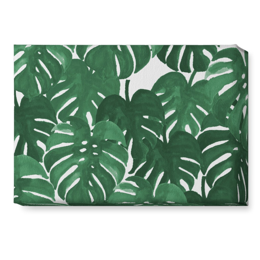 Tropical Palms - Green Wall Art, No Frame, Single piece, Canvas, 10x14, Green