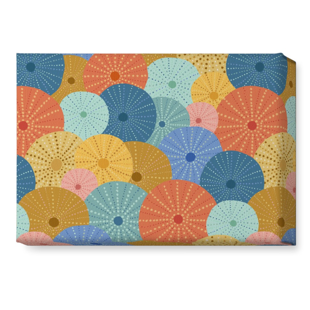 Colorful Sea Urchins Wall Art, No Frame, Single piece, Canvas, 10x14, Multicolor