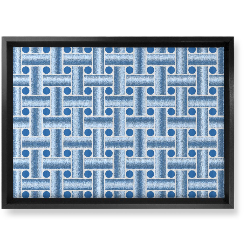 Beams - Blue Wall Art, Black, Single piece, Canvas, 10x14, Blue, True Blue