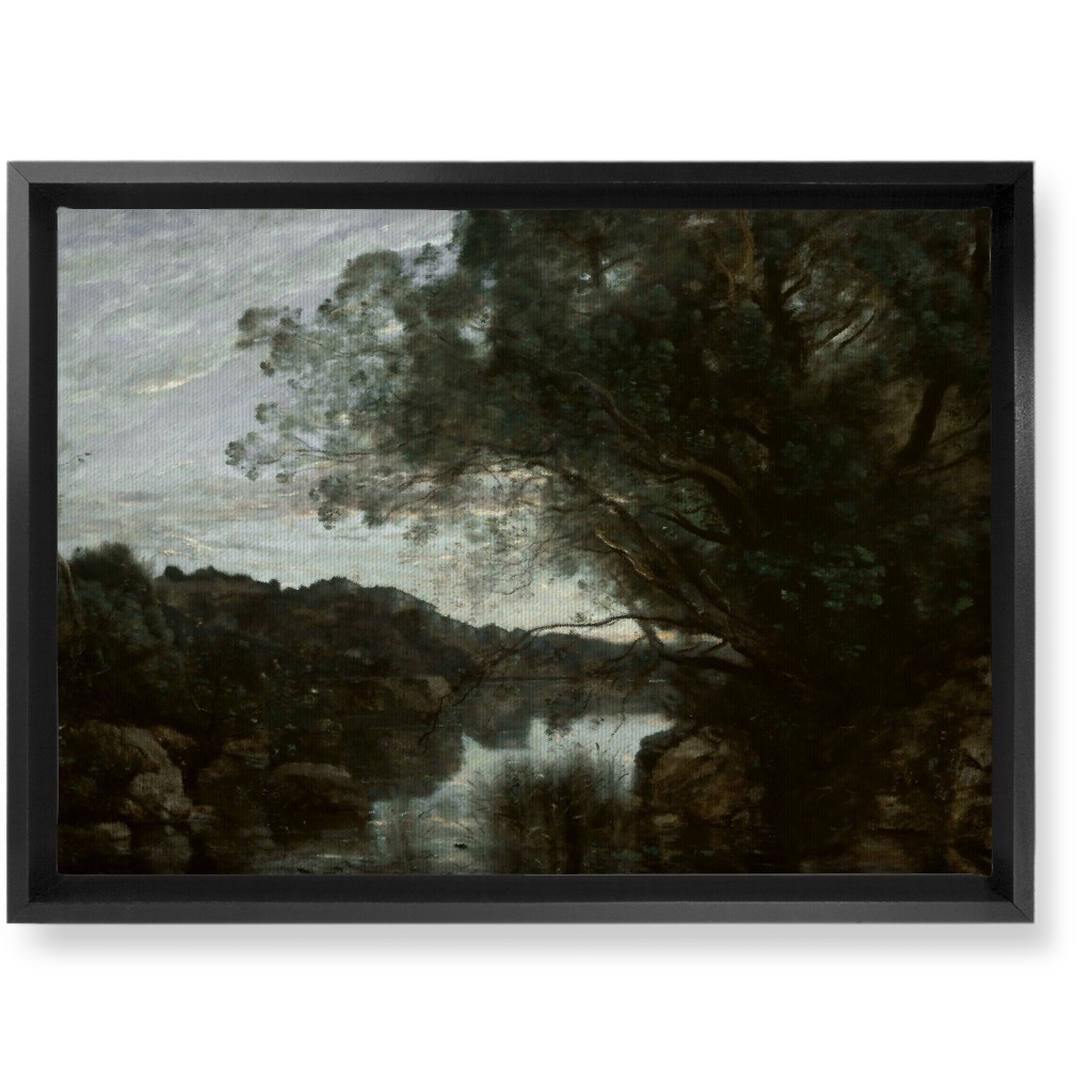 Lakeside Wall Art, Black, Single piece, Canvas, 10x14, Green, Classic Green