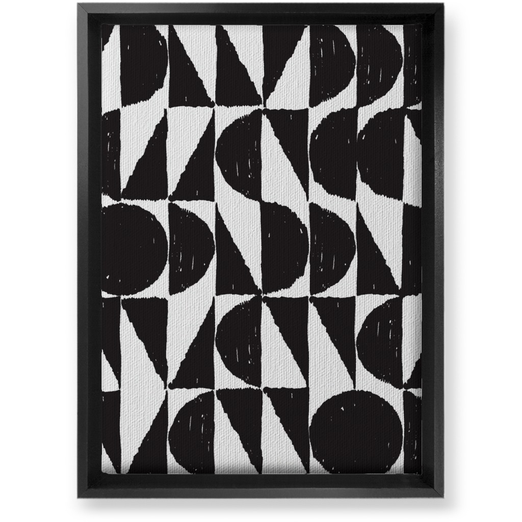 Mod Shapes Wall Art, Black, Single piece, Canvas, 10x14, Black, Charcoal
