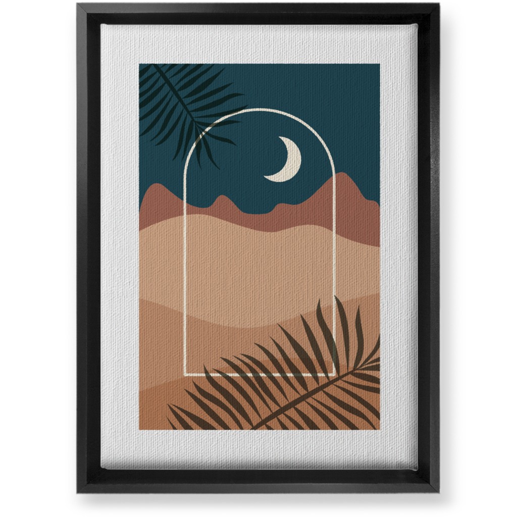 Abstract Landscapes in Windows Moon Wall Art, Black, Single piece, Canvas, 10x14, Multicolor, Seaweed