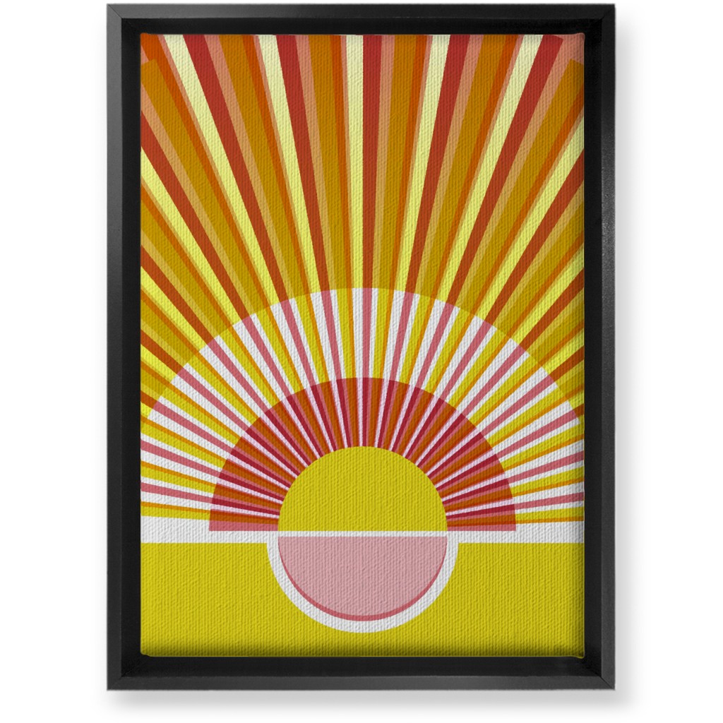 Sunrise Optimism - Warm Wall Art, Black, Single piece, Canvas, 10x14, Yellow