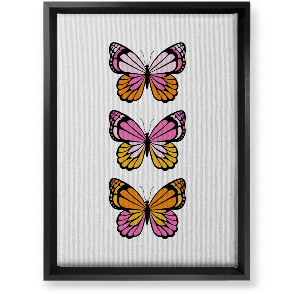 Butterfly Y2k - Warm Wall Art, Black, Single piece, Canvas, 10x14, Multicolor